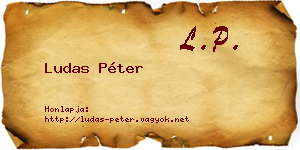 Ludas Péter névjegykártya